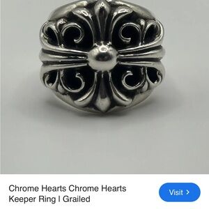 Chrome Hearts Engraved Silver Band
